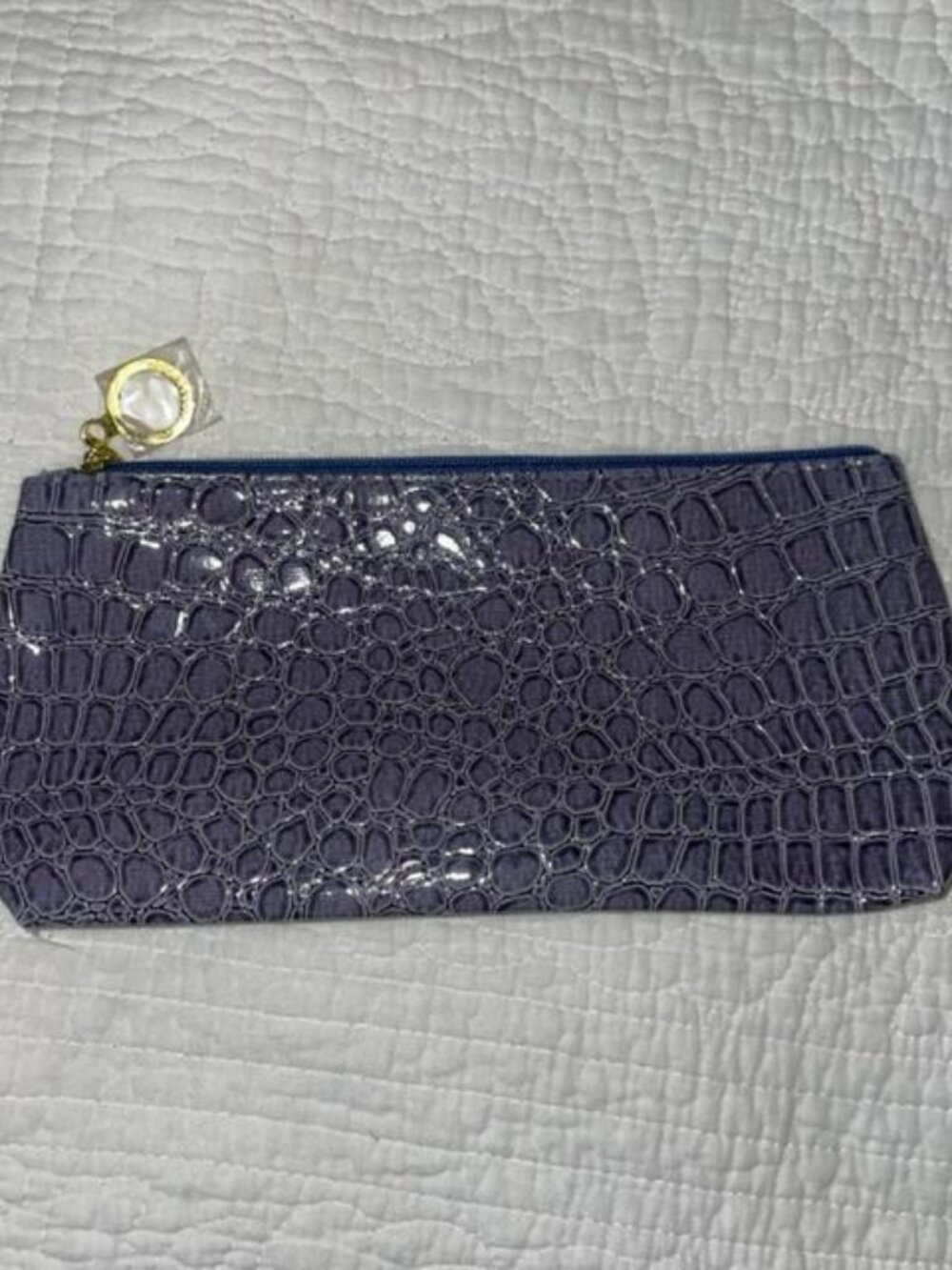 Estée Lauder Women's Purple Crocodile Wallet Purse